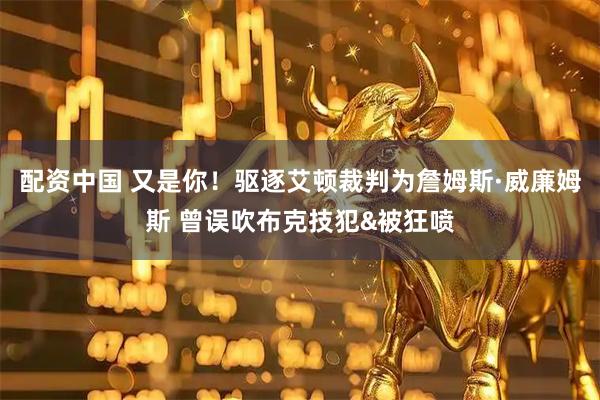 配资中国 又是你！驱逐艾顿裁判为詹姆斯·威廉姆斯 曾误吹布克技犯&被狂喷
